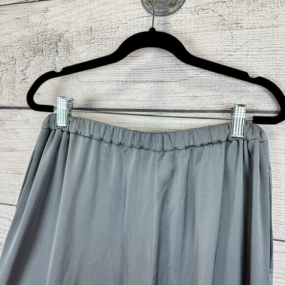 Nap Women's Lounge Cloud Blue Wide Leg Satin Feel Pajama Pants Size Large - Picture 6 of 12